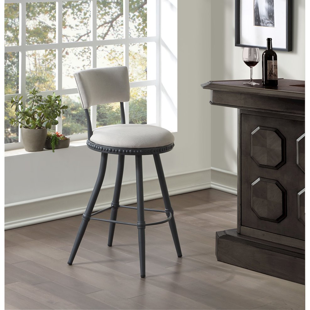 Benton Adjustable Barstool - White/Gray. Picture 11