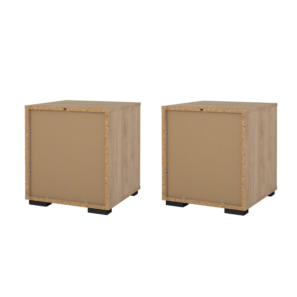 Sofia 2 Drawer Nightstand - Set of 2, Jackson Hickory. Picture 5