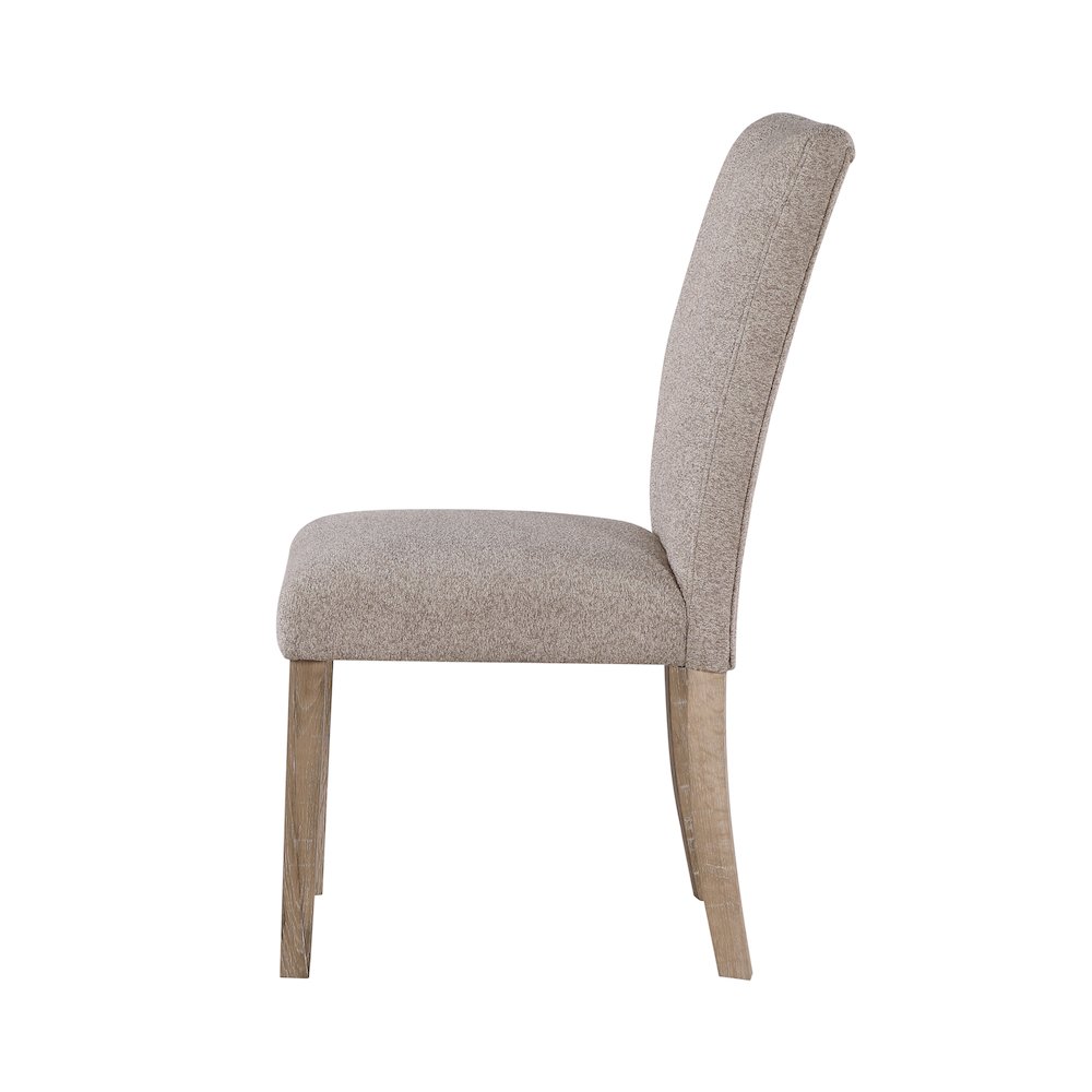 Transitional Dining Chair - Beige Kit Of 2, Beige. Picture 4