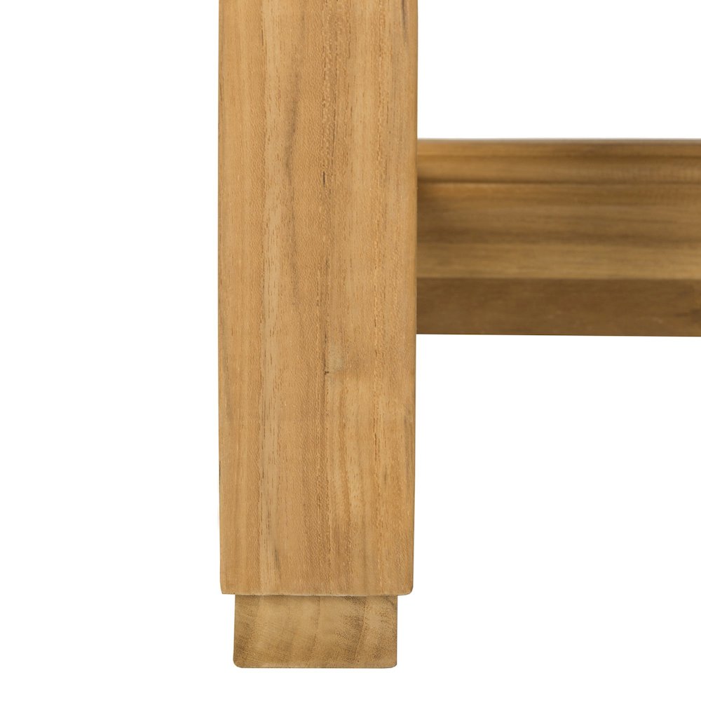 Couture Montford Contemporary Teak End Table, Natural Teak. Picture 7