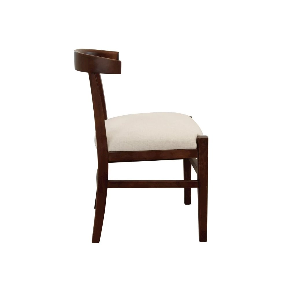 Hartford Mid-Century Modern Dining Chair with Performance Fabric Upholstery. Picture 4