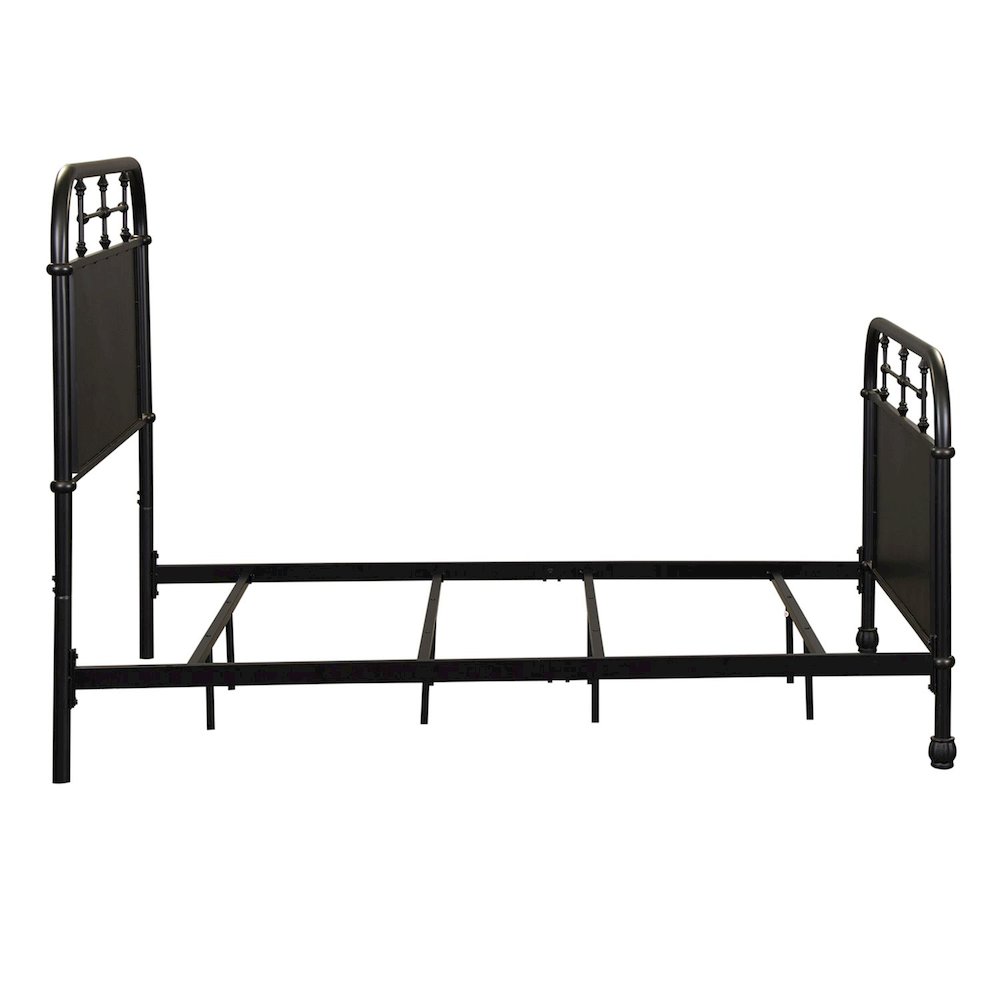 Vintage Series Full Metal Bed - Black in Distressed Metal. Picture 3