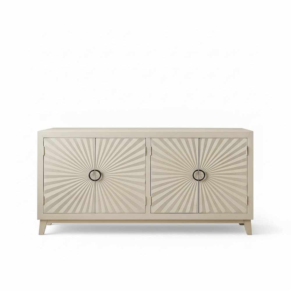 Bayside 4-Door Sideboard in Ivory. Picture 1