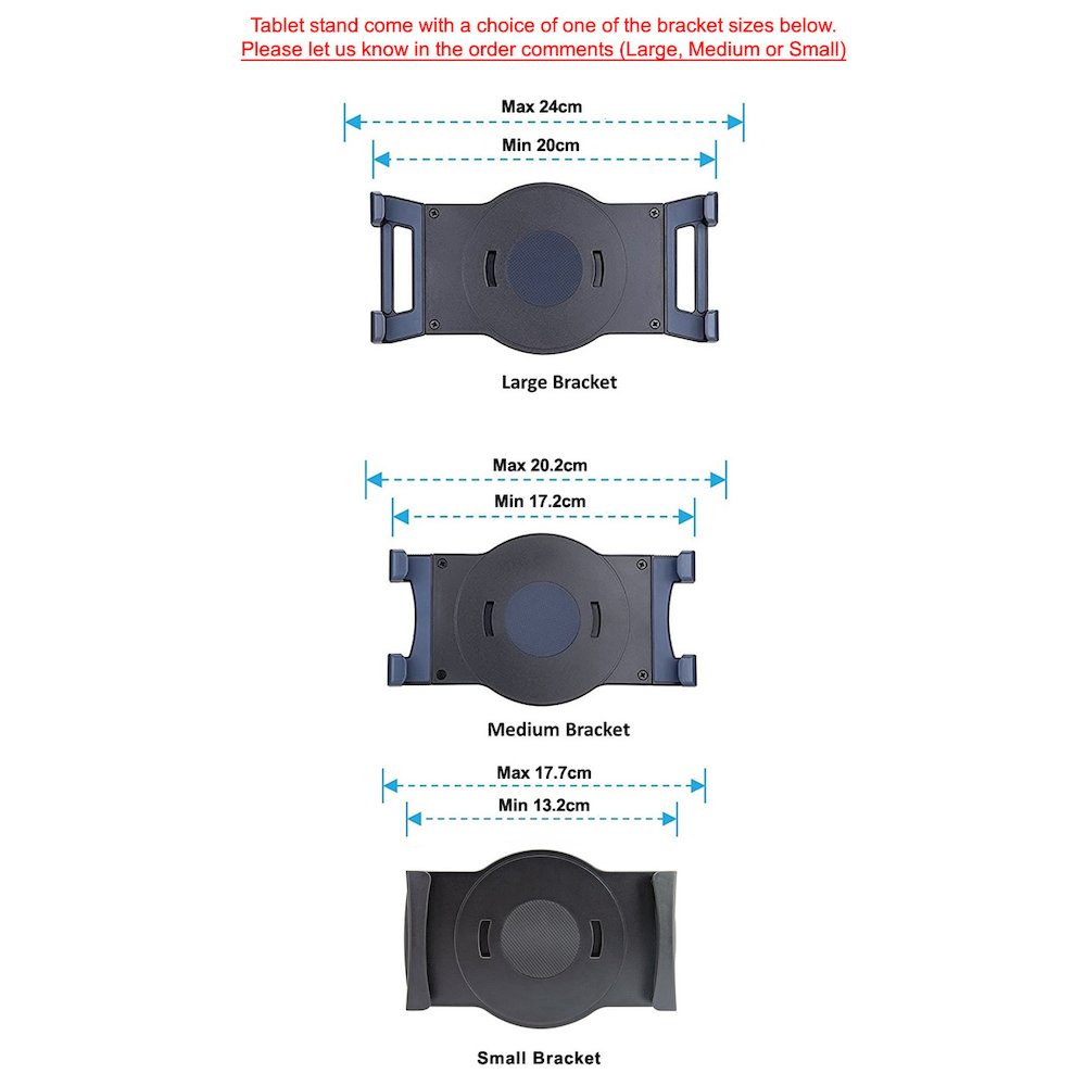Universal Tablet Mobile ViewStand w/Locking Casters (Gray) (XL). Picture 3