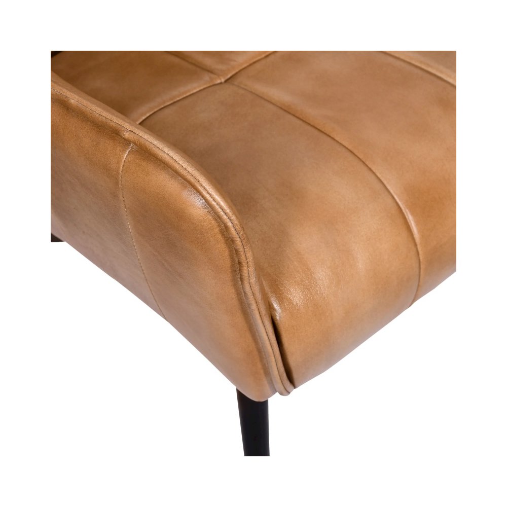 Gordon Leather Swivel Counter Stool – Caramel. Picture 4