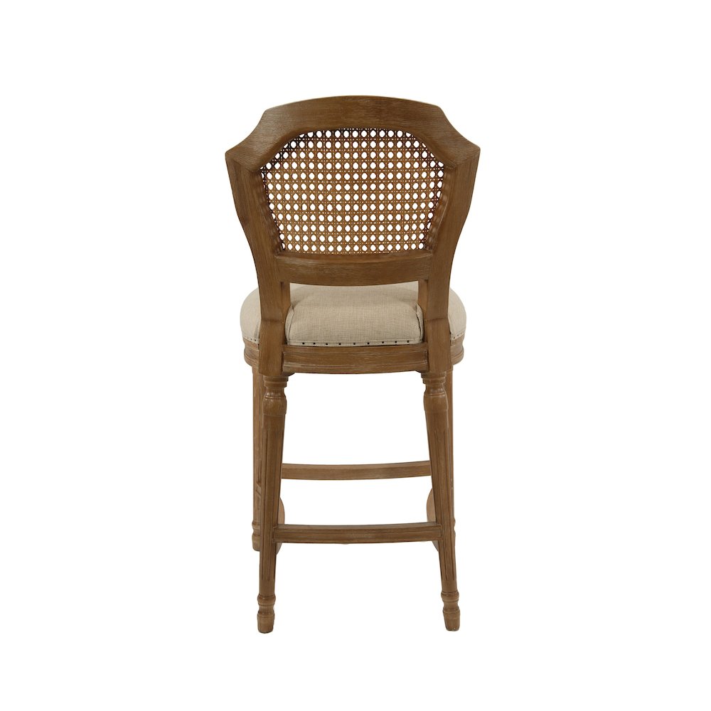 Wilbrandt Hight Back Wood Bar Stool [Weathered Brush Nature]. Picture 5