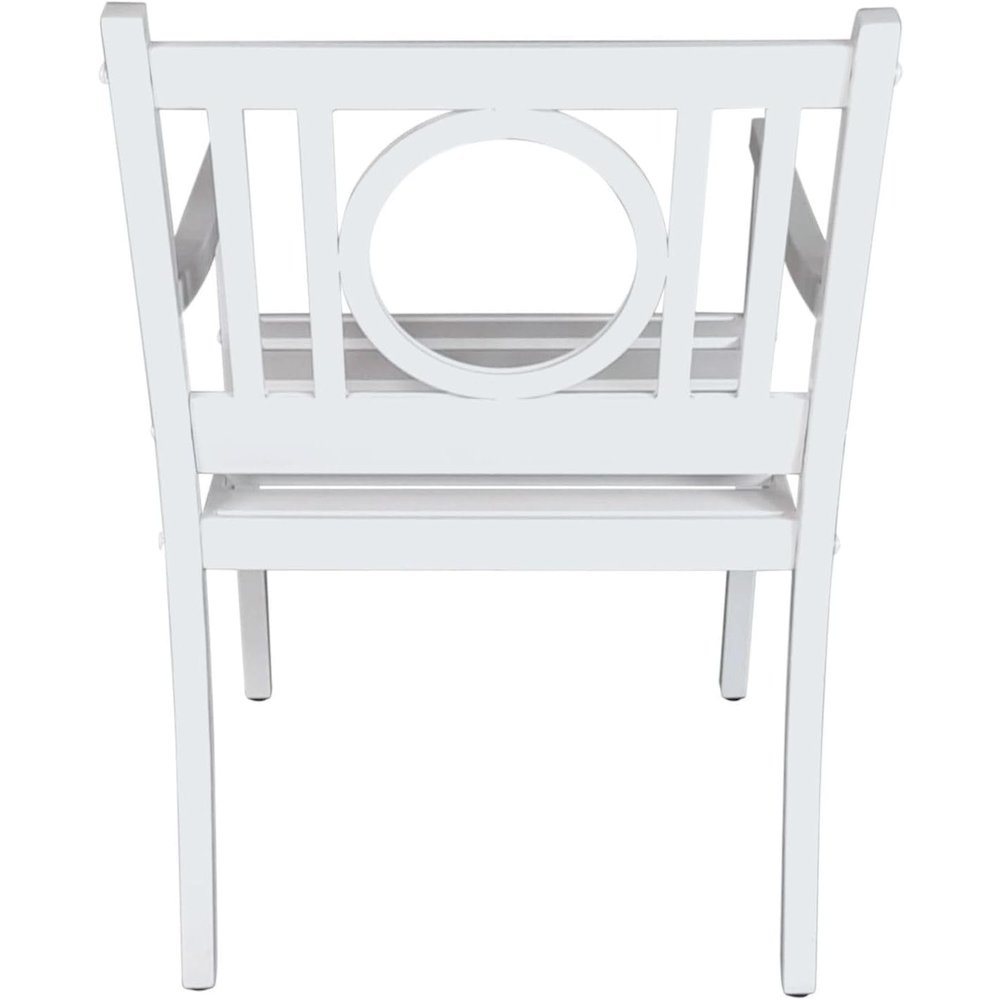Grammercy Outdoor Chair and Side Table - White. Picture 5