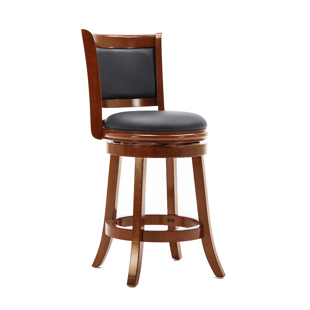 Augusta Swivel Counter Stool - Cherry. Picture 1