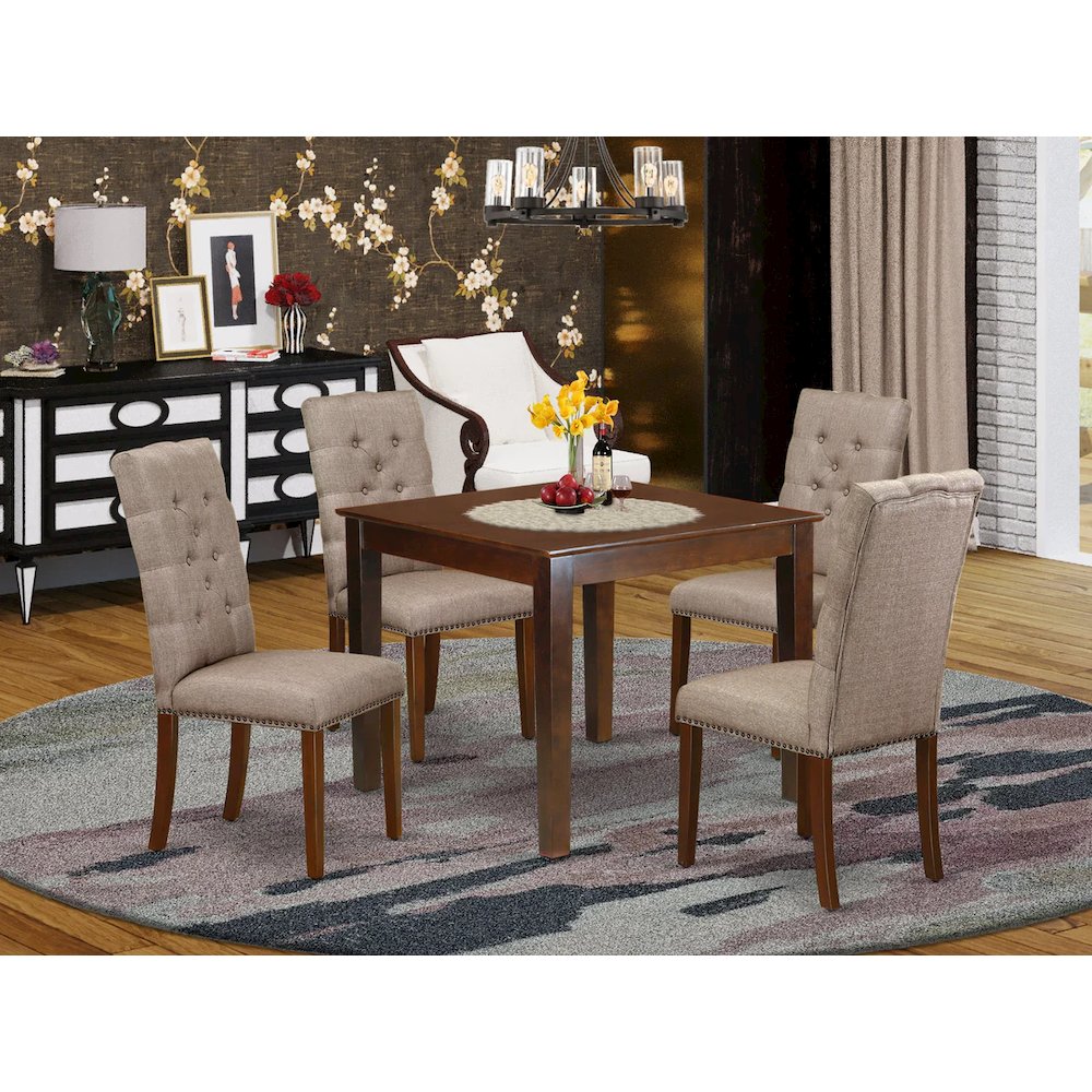 Dining Room Set Mahogany, OXEL5-MAH-16. Picture 7