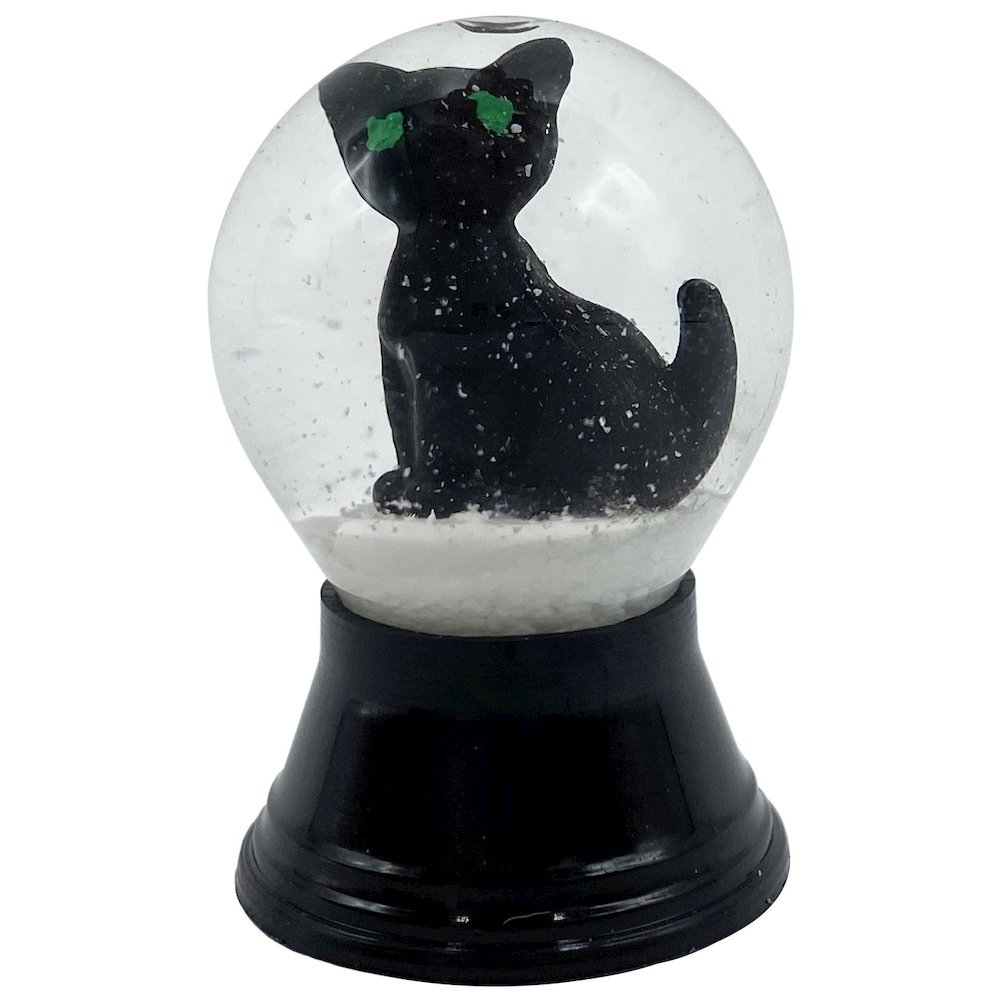 Pr1444 - Snowglobe - Mini Black Cat. Picture 1