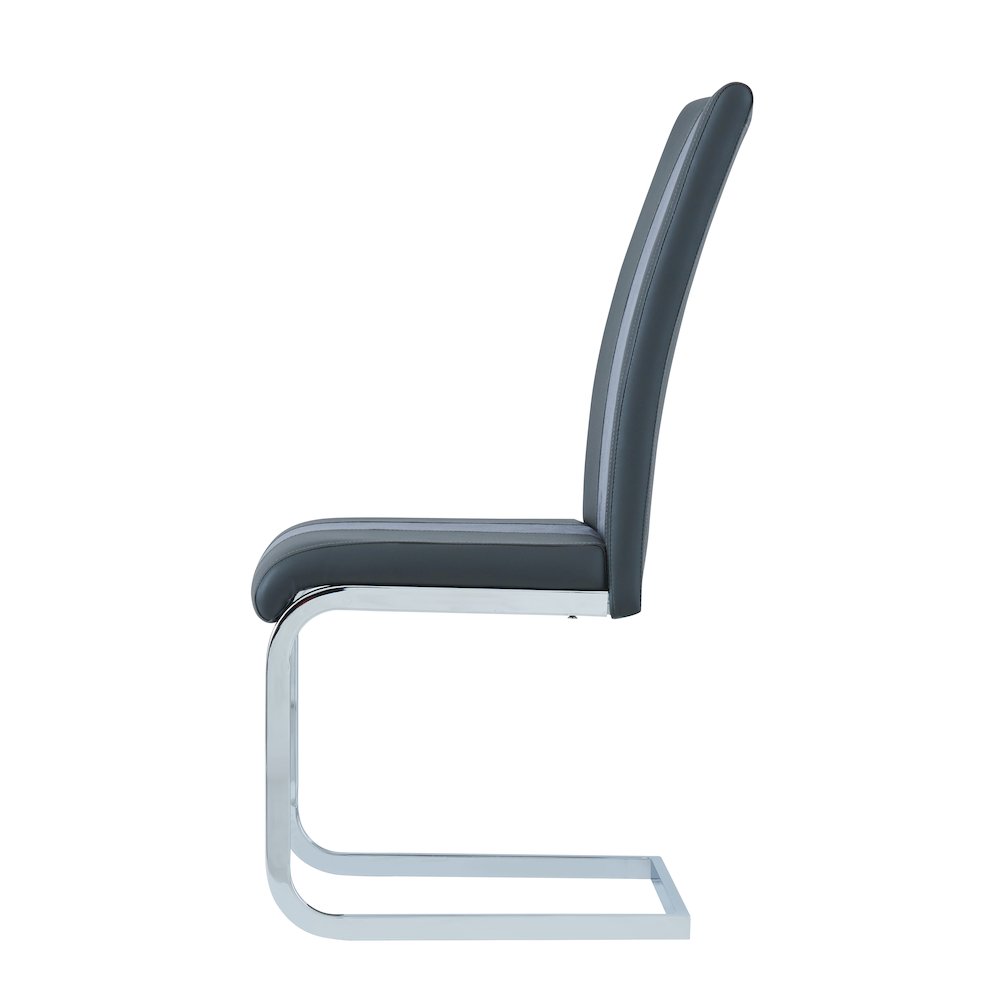 Contemporary Dining Chairs, Grey. Picture 2