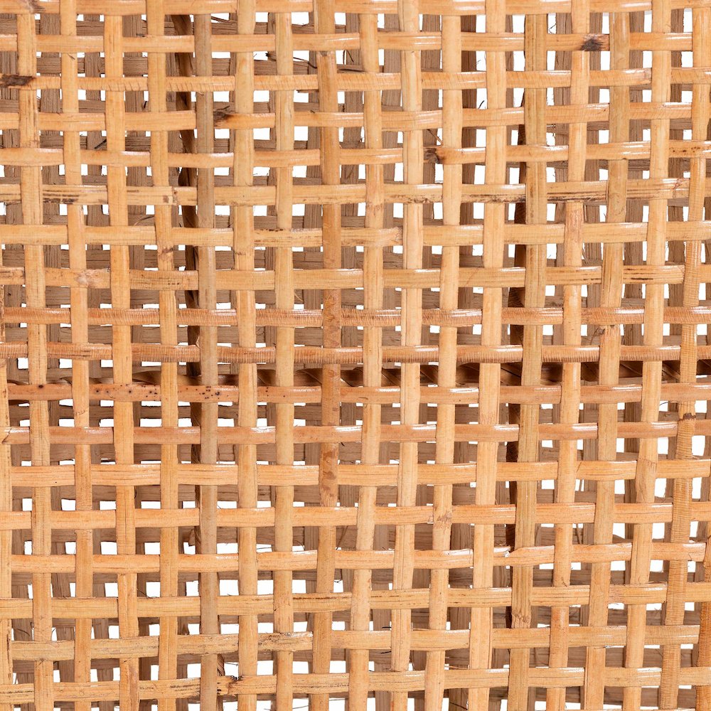 Walnut Brown Mahogany Wood and Natural Rattan 2-Piece Dining Chair Set. Picture 9
