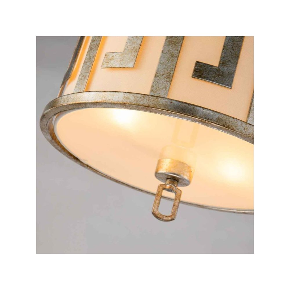 Lemuria 2 Light Medium Pendant - Lacquered Black Gold, Ivory Shade. Picture 3