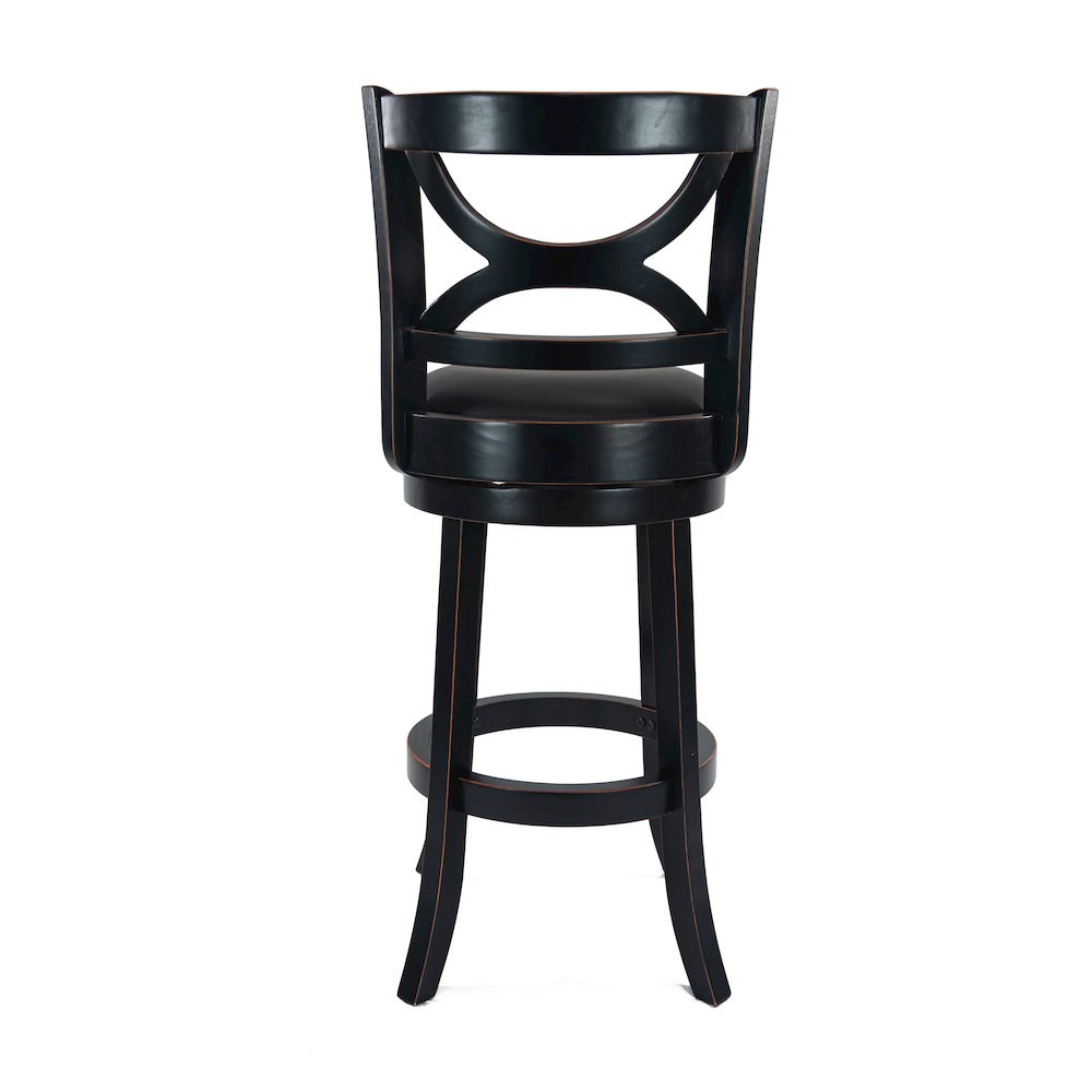 Florence Swivel Bar Stool - Black Sandthru Finish. Picture 6