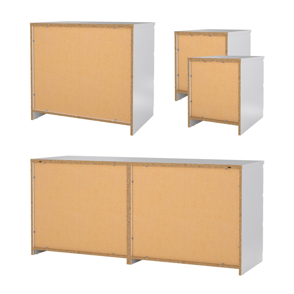 Scottsdale 4-Piece Bedroom Set, White High Gloss. Picture 3