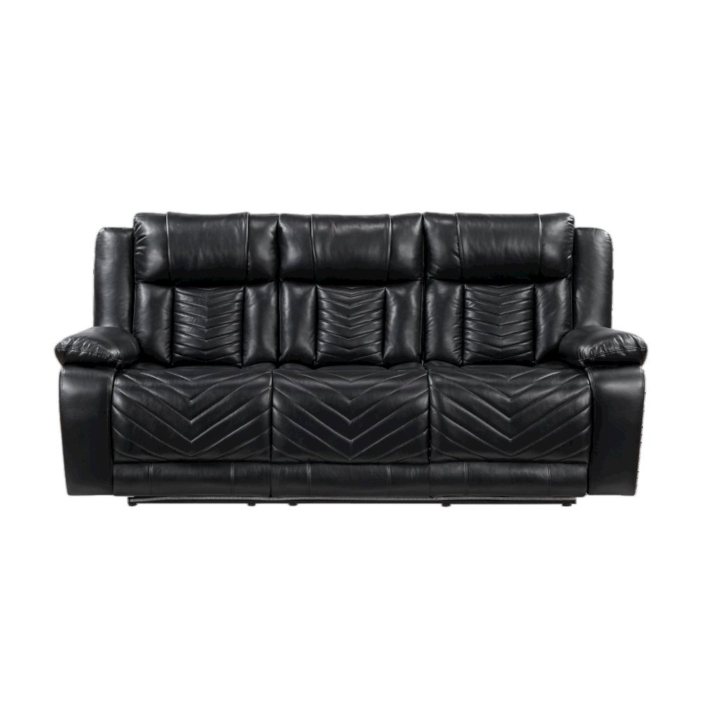 Sensa Power Reclining Sofa withTable withLed Belt Black. Picture 1