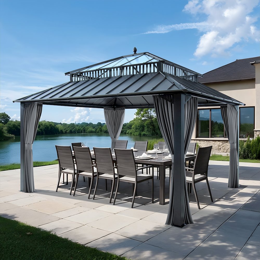 14 ft. x 12 ft. Kingston Extra-Tall, Wide Hardtop Gazebo. Picture 2