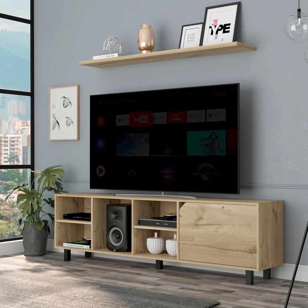 Valdivia Tv Stand Light Oak MDF. Picture 3