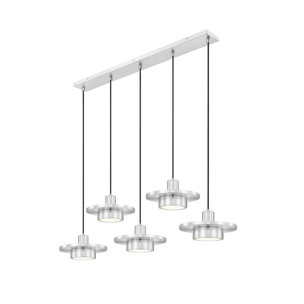 Z-Lite 5 Light Linear Chandelier, Brushed Nickel. Picture 3