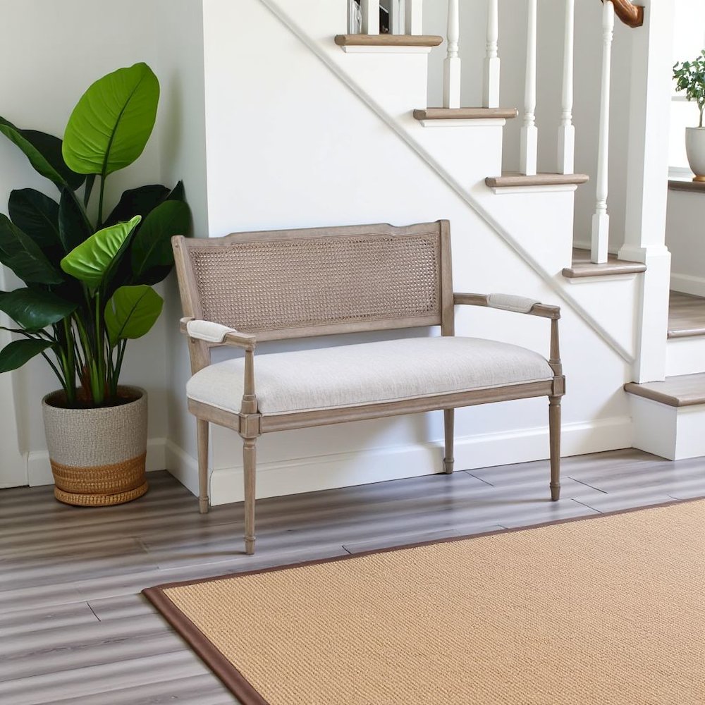 Elegant Settee with Solid Wood Frame – Banquette Seating for Dining. Picture 3