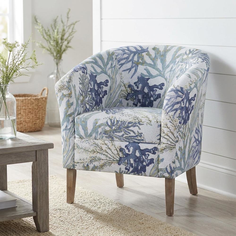 Oceanside Armchair with Fabric Upholstery and Wooden Frame for Stylish Comfort. Picture 3