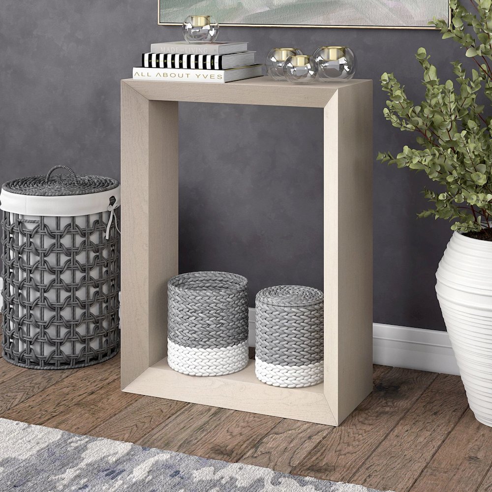 Osmond 22" Wide Rectangular Console Table in Alder White. Picture 3