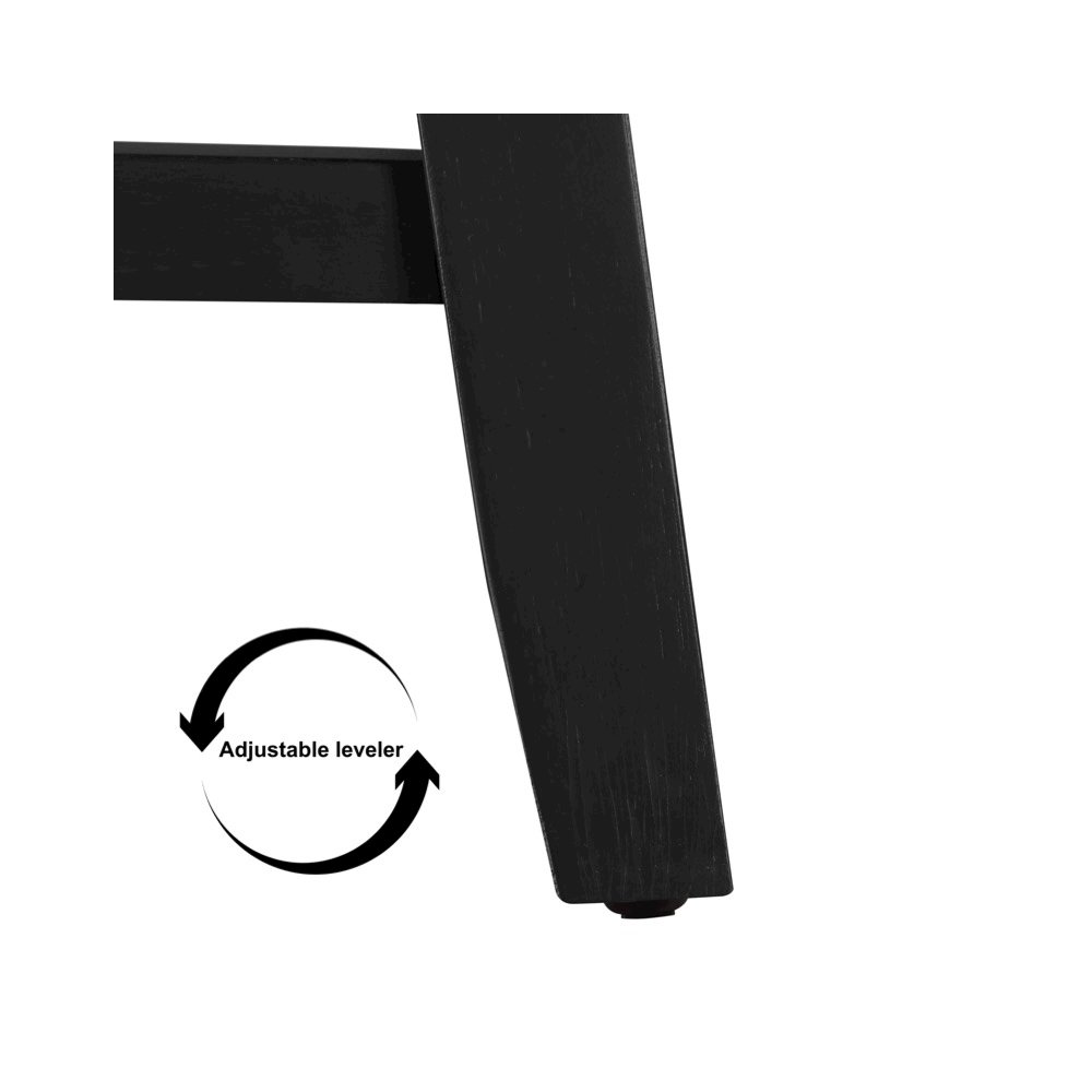 24in Brookline Swivel Barstool Pure Black. Picture 5