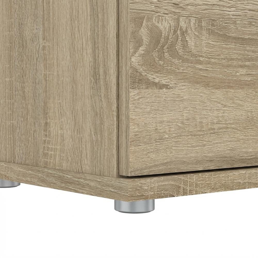 Brown 2-Drawer Nightstand - Short Low Nightstand for Closet with Ample Storage. Picture 5