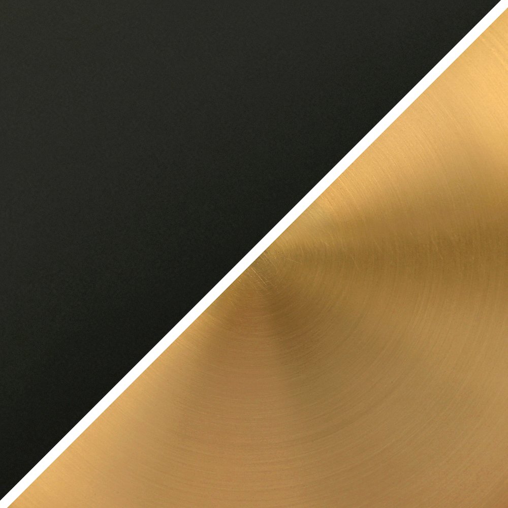 Simone 2-Light Floor Lamp with Fabric Shade in Matte Black/Brass/White. Picture 6