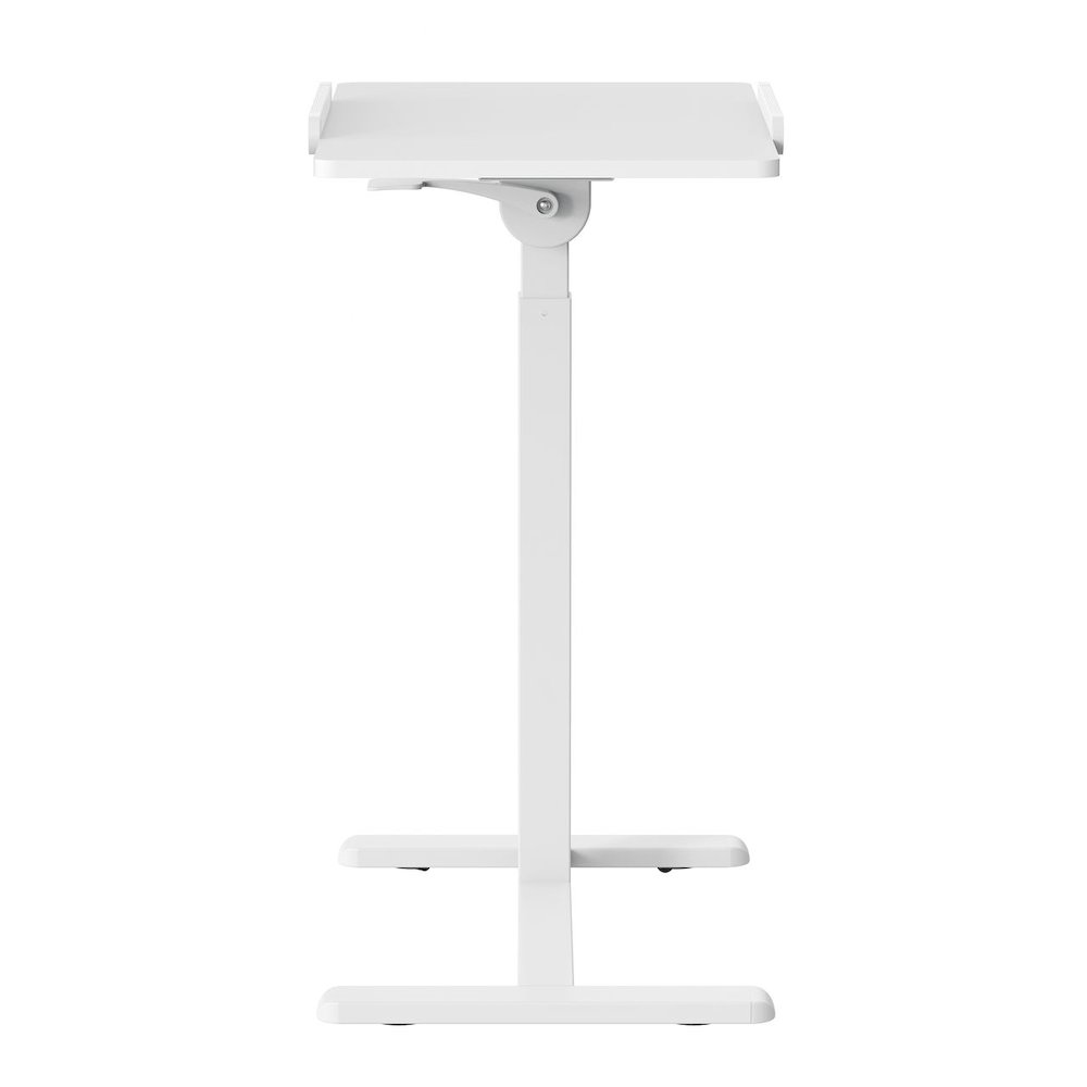 Techni Mobili Sit-to-Stand Rolling Adjustable Laptop Cart, White. Picture 12