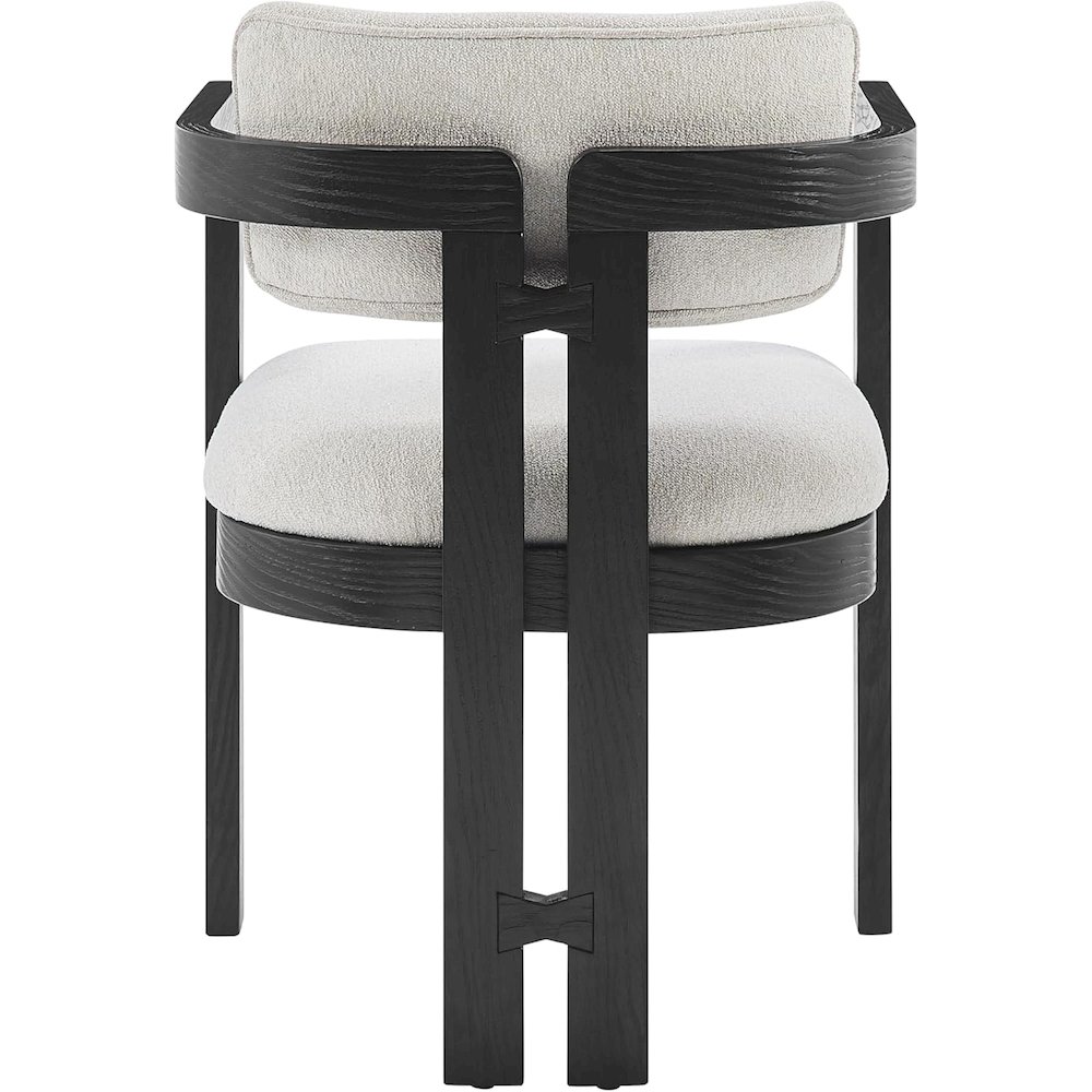 Tappelle Mid-Century Modern Fully Assembled Dining Arm Chairs, Set of 2, Black. Picture 6