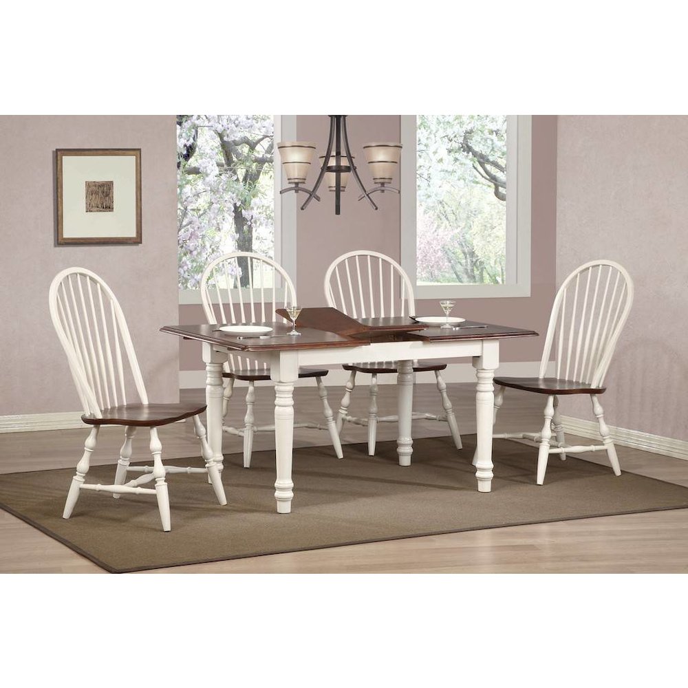 Andrews 5 Piece 60" Rectangular Extendable Dining Set. Picture 5