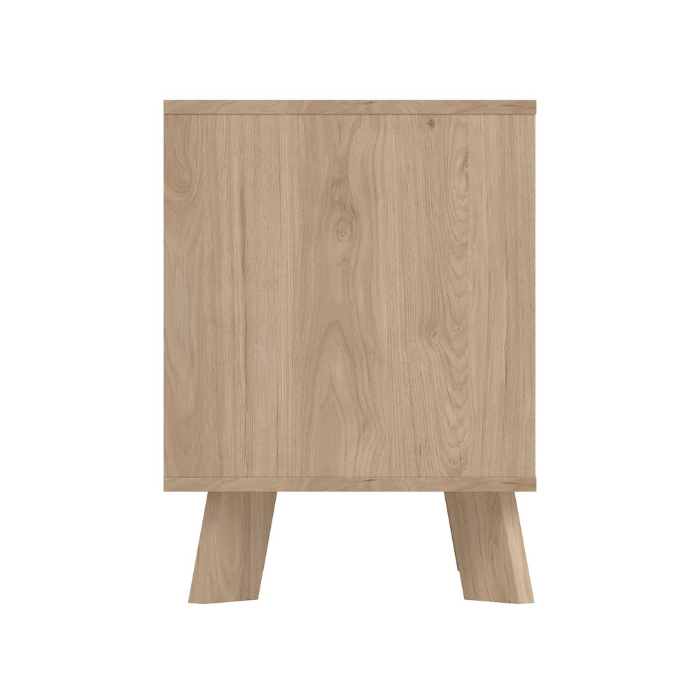 Ikast 2 Drawer Nightstand, Jackson Hickory/White. Picture 5