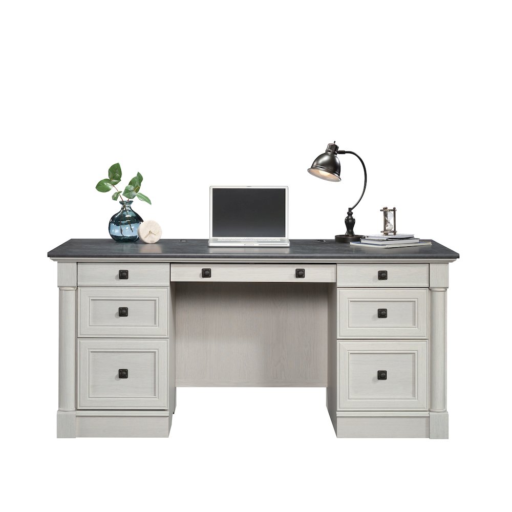 Palladia Executive Desk, Glacier Oak finish. Picture 2
