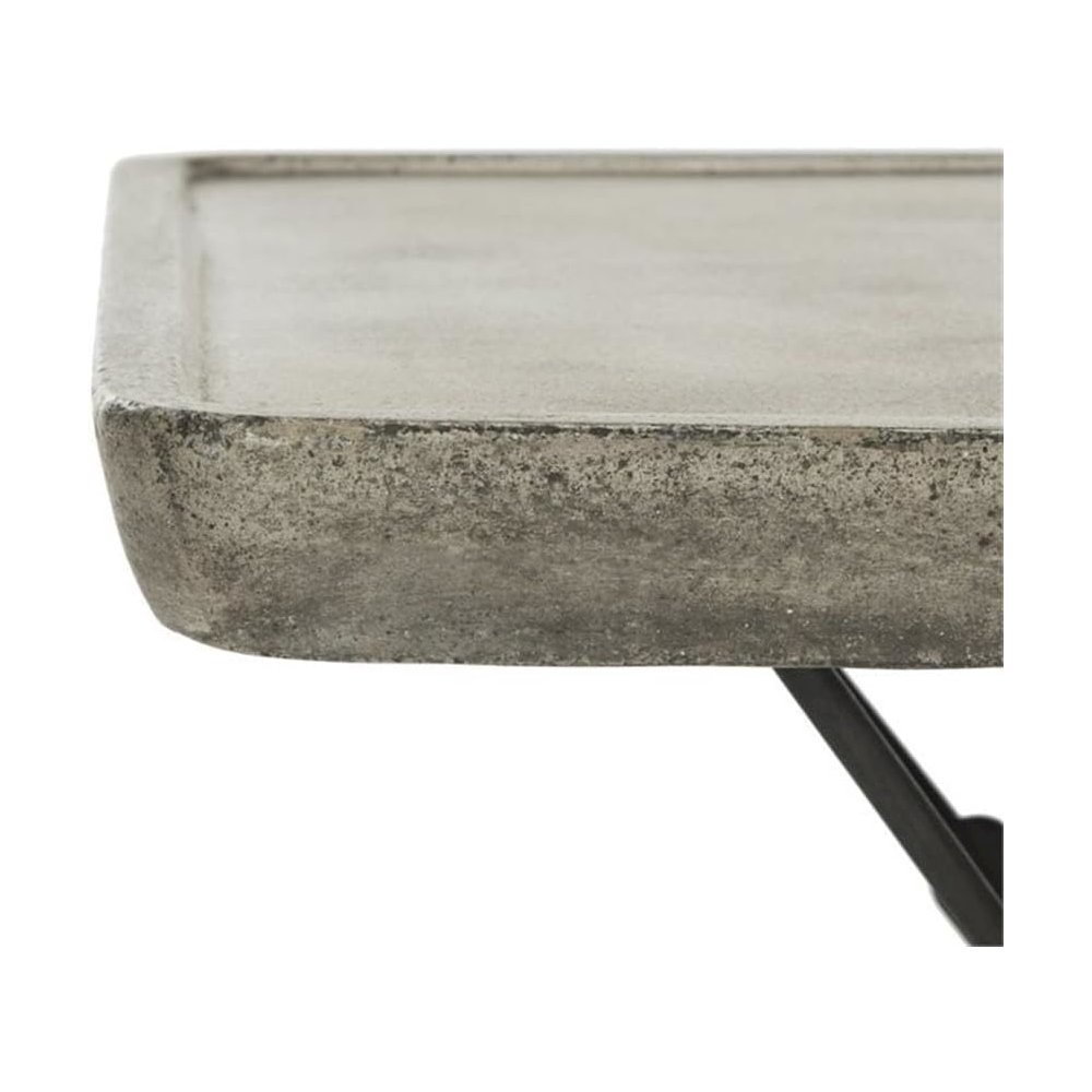 Delartin Indoor/Outdoor Modern Concrete 14.57-Inch H Coffee Table. Picture 3