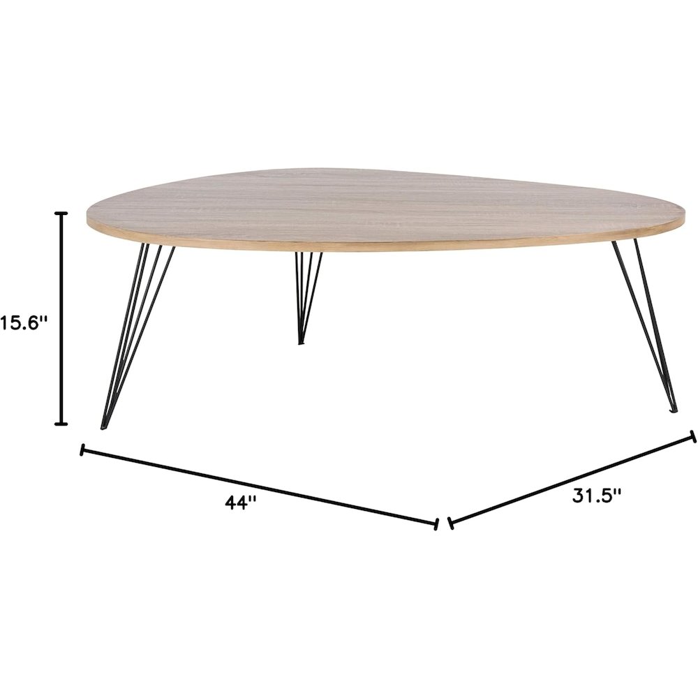 Home Collection Wynton Oak and Black Coffee Table. Picture 2