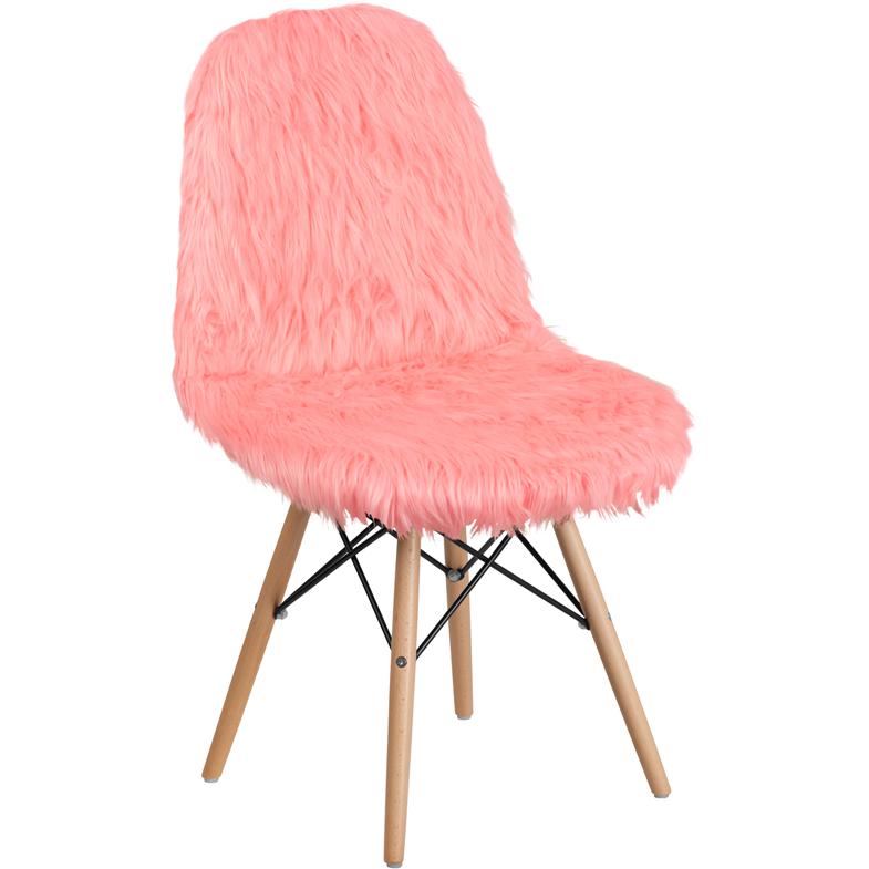 Shaggy Dog Hermosa Pink Accent Chair. Picture 1