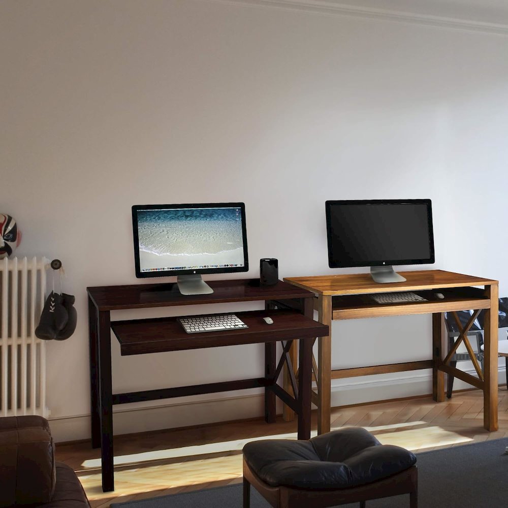 Montego Folding Desk with Pull-Out-Espresso. Picture 5