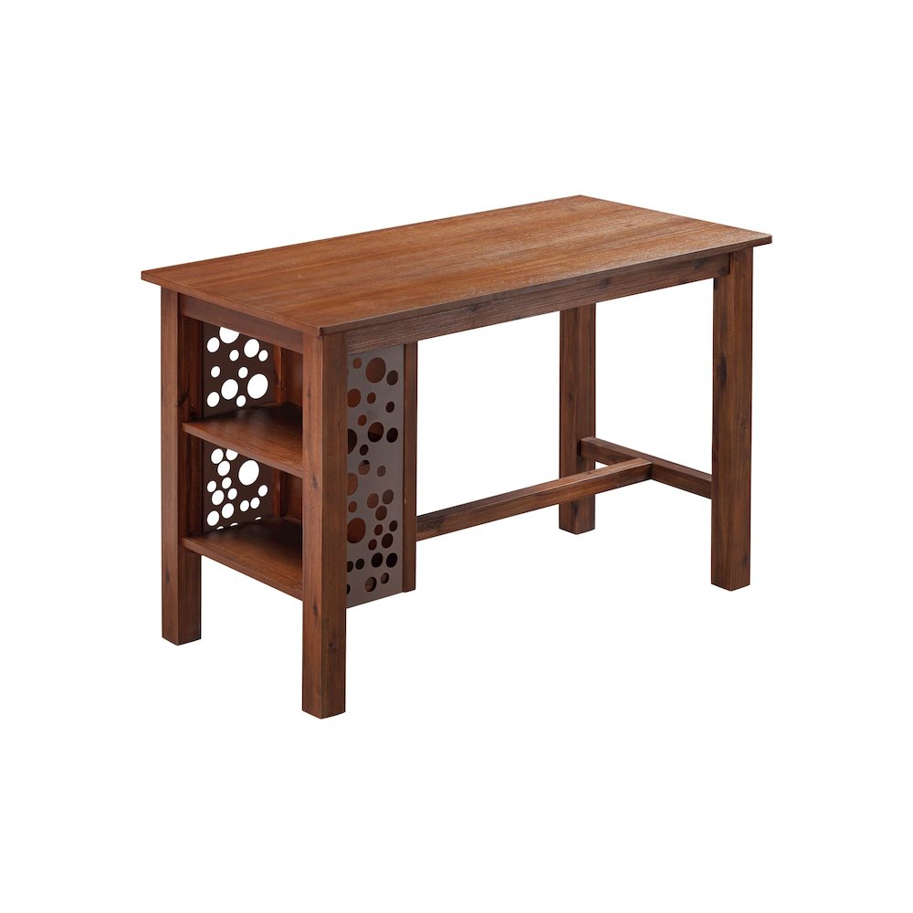 Brittany Rectangular Dining Table - Chestnut Wire-Brush Finish. Picture 1