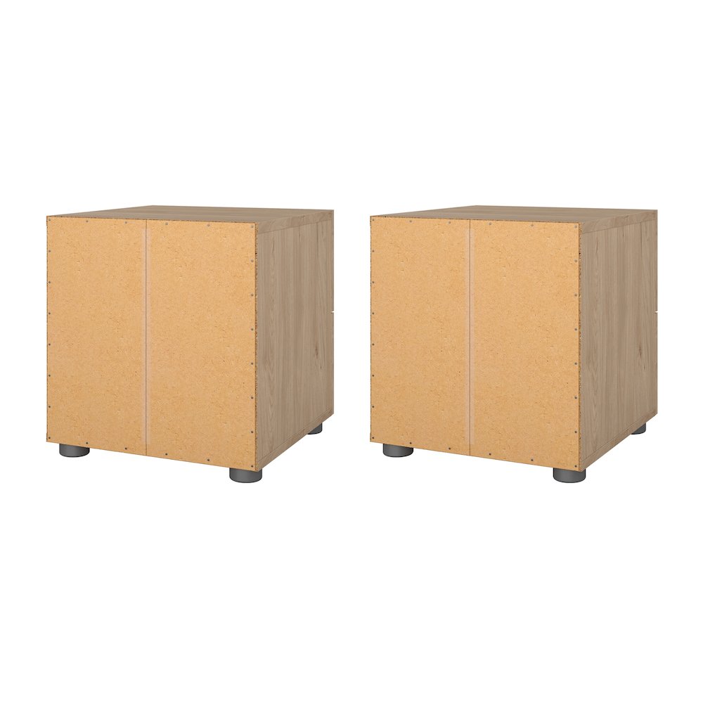 Austin 2 Drawer Nightstand - Set of 2, Jackson Hickory. Picture 4