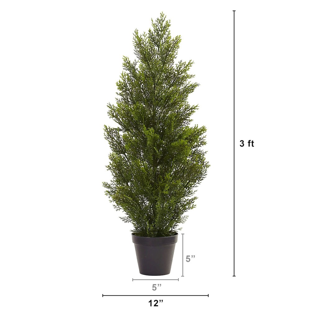 3ft. Mini Artificial Cedar Pine Tree (Indoor/Outdoor). Picture 6