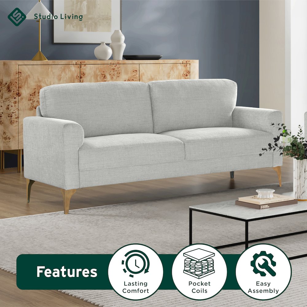 Mercer Sofa Ivory. Picture 10