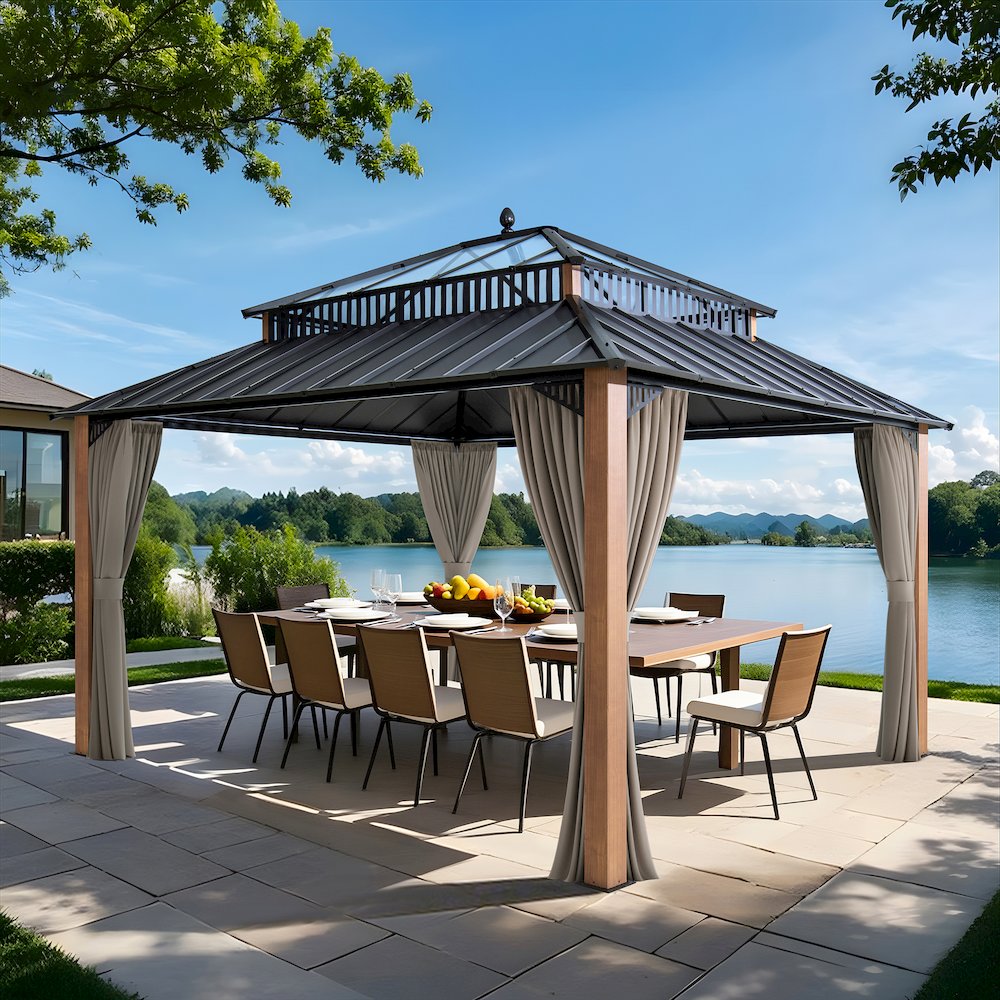 14 ft. x 12 ft. Kingston Extra-Tall, Wide Hardtop Gazebo. Picture 5