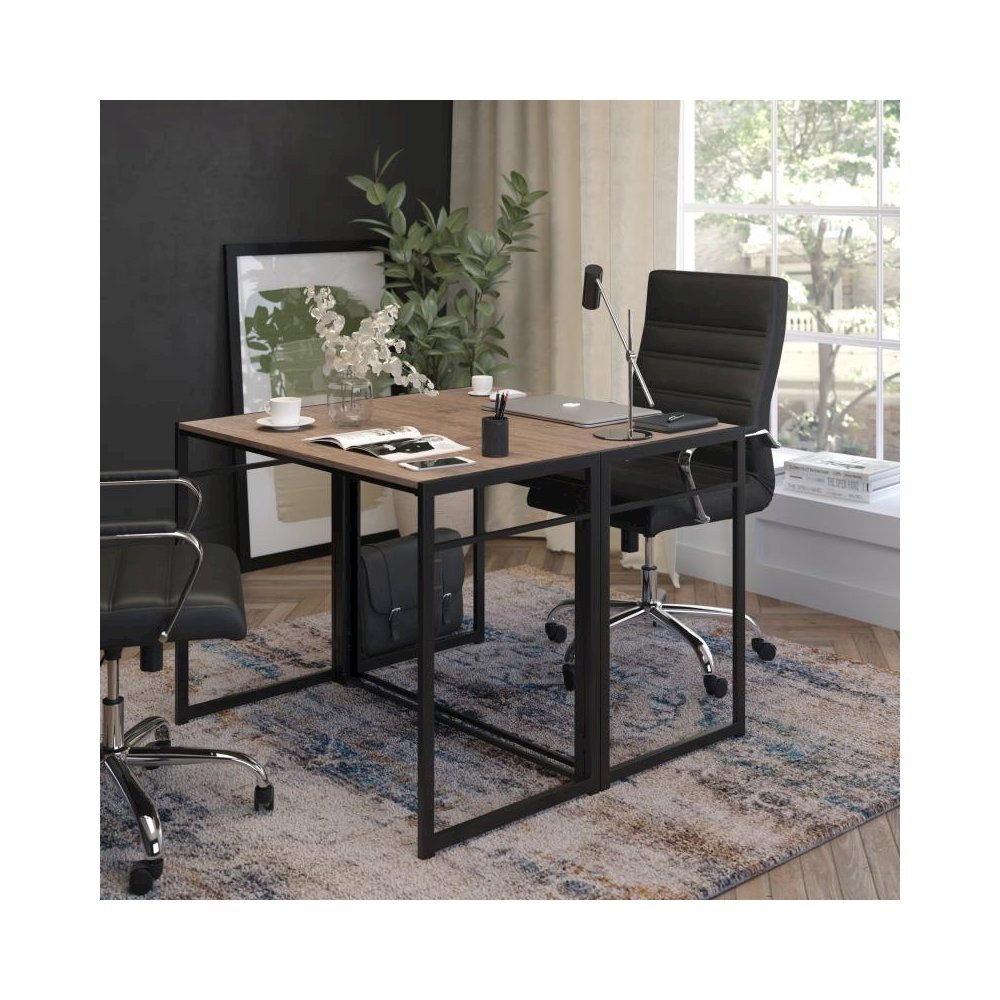 Rustic Home Office Folding Computer Desk - 40". Picture 2