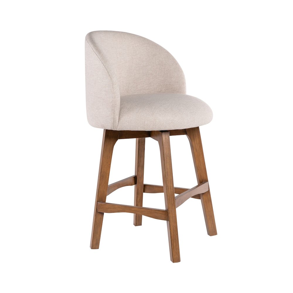 Garet Swivel Counter Stool - Rustic Natural Finish. Picture 1