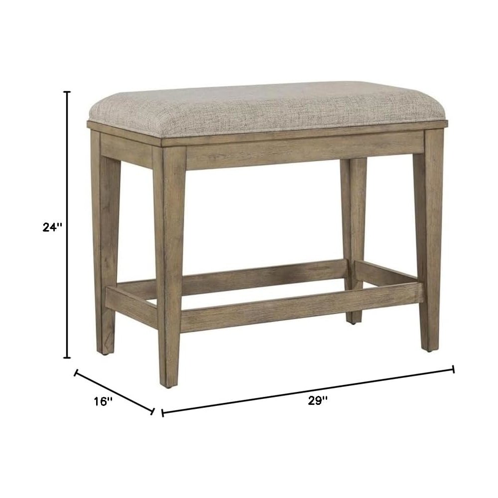 Devonshire Console Stool in Brown Color. Picture 3