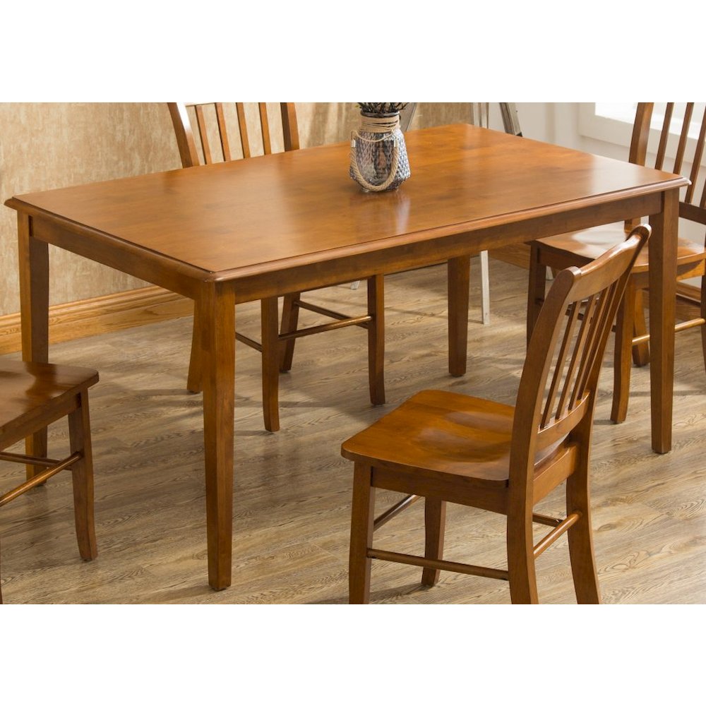 Shaker Rectangular Wood Dining Table - Walnut. Picture 4