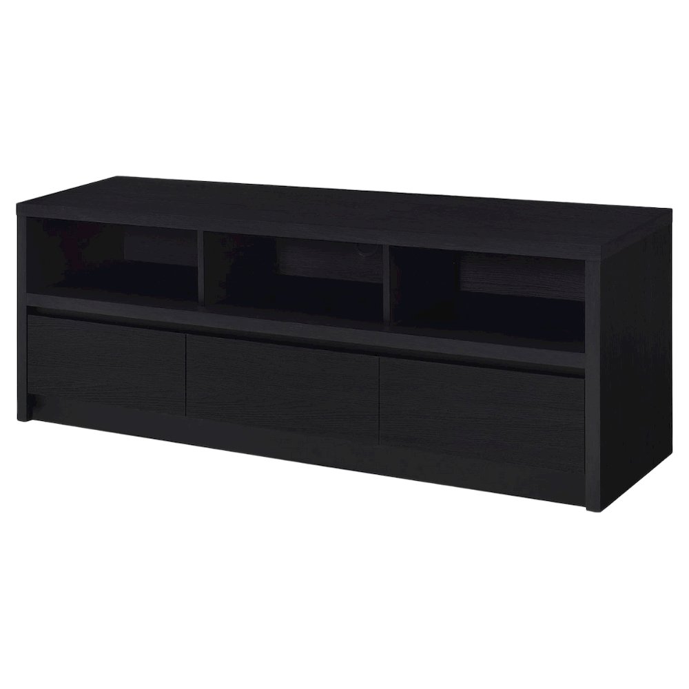 Rutland 59-inch 3-drawer TV Stand Media Console Black. Picture 1