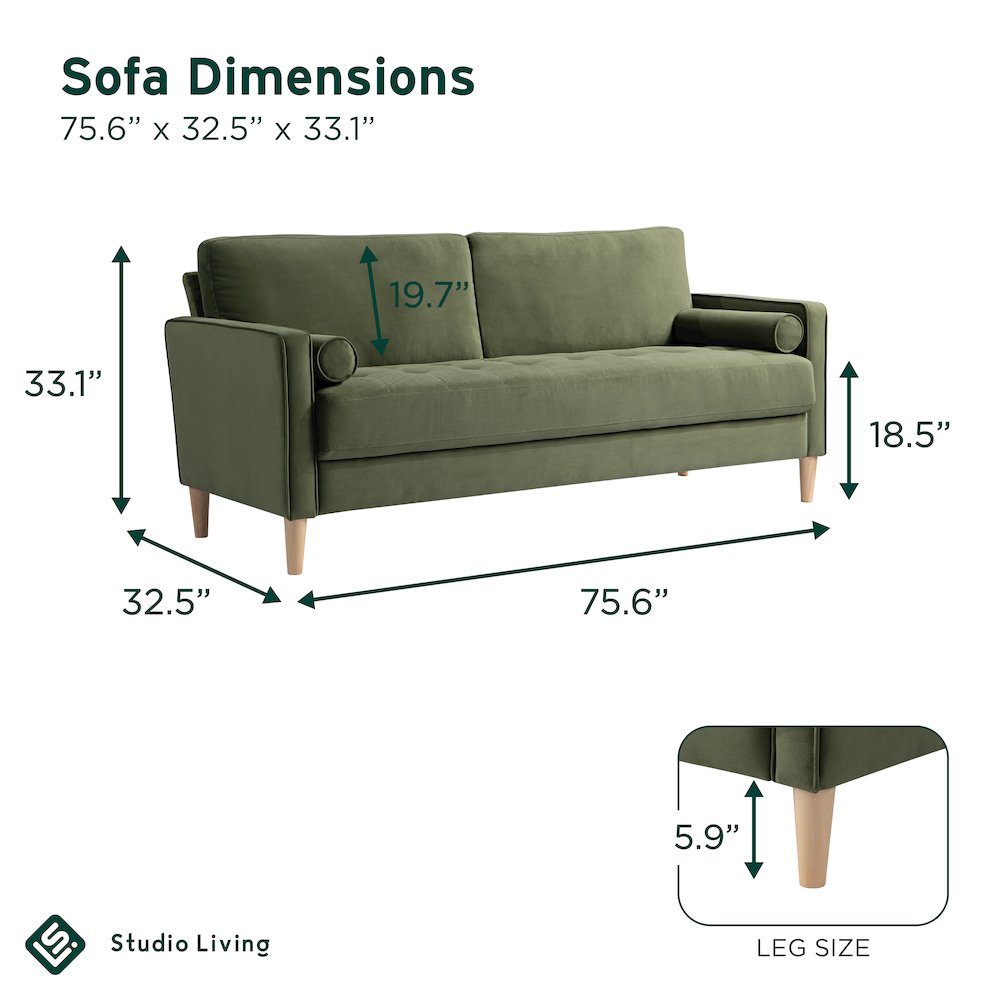 Langford Sofa Olive. Picture 11