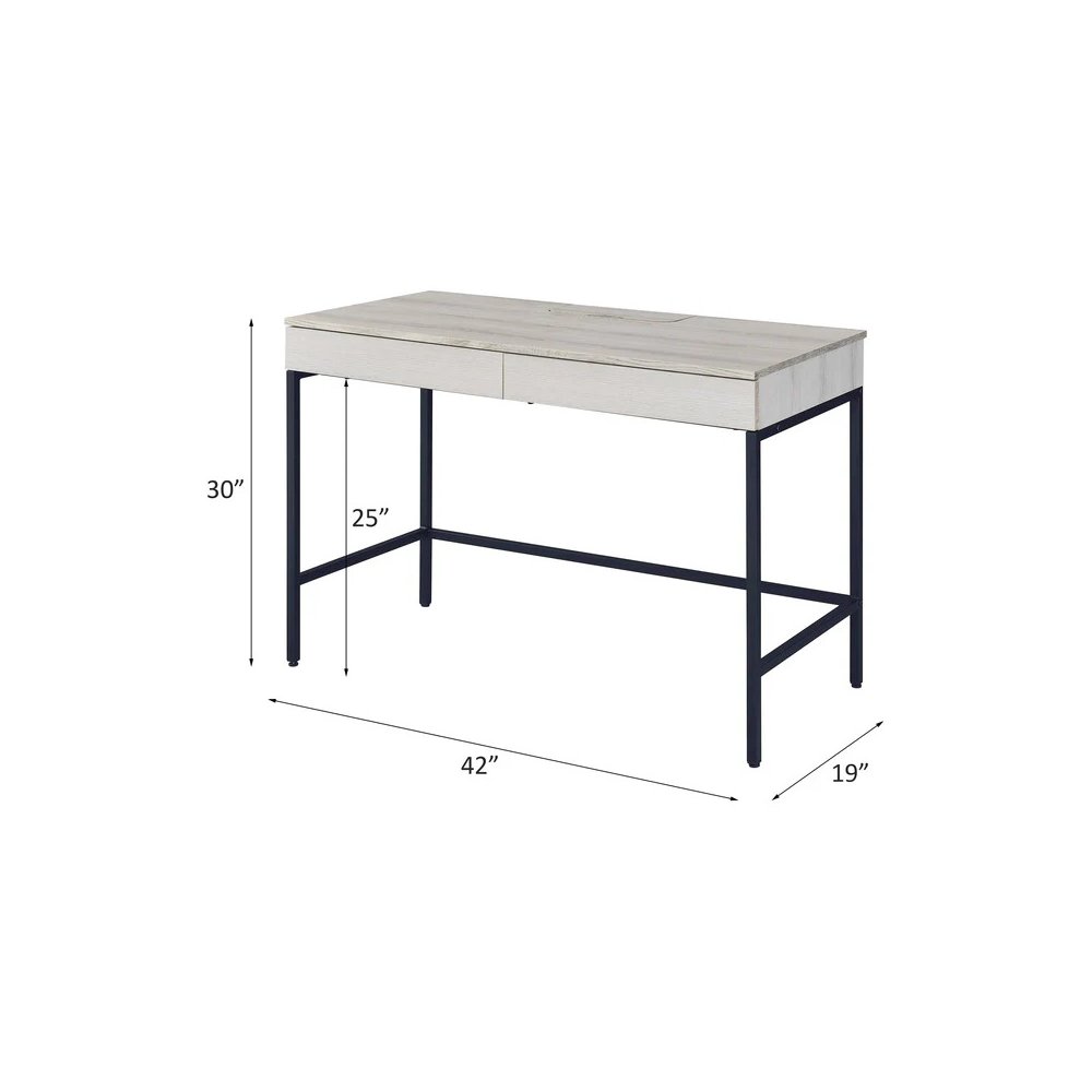 Wendral Writing Desk Natural & Black. Picture 1